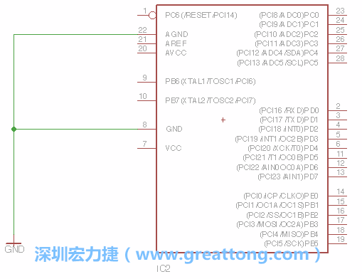 排針的用途是連接微控制器的輸出和輸入，它提供了一個(gè)平臺給焊線和針腳。