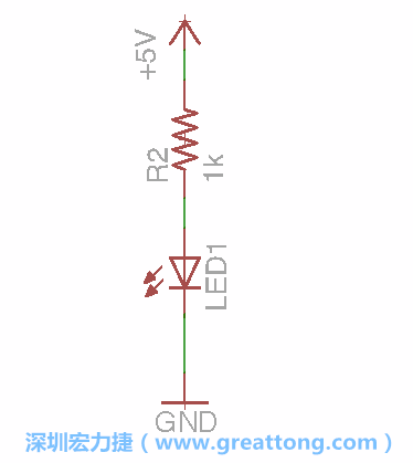 如圖所示放置一個(gè)開關(guān)（switch）、10K電阻器（10k resistor）和0.1μF的電容（0.1μF capacitor），并把開關(guān)的一端連到接地端上。