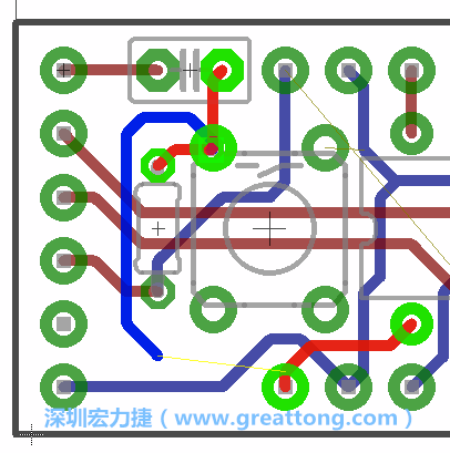 最后，你會在板的背面新增一個(gè)接地面（ground plane），如圖7.2所示。